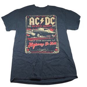 AC/DC Liquid Blue Speed Shop Highway To Hell Short Sleeve Tee Shirt Black Medium